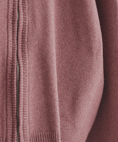 selle glant（セレグランテ）の「V NECK ZIP KNIT CARDIGAN/Vネックジップニットカーディガン（ニット/セーター・メンズ・チャコールグレー/スモークピンク・SMALL/MEDIUM/LARGE）」の5枚目の写真