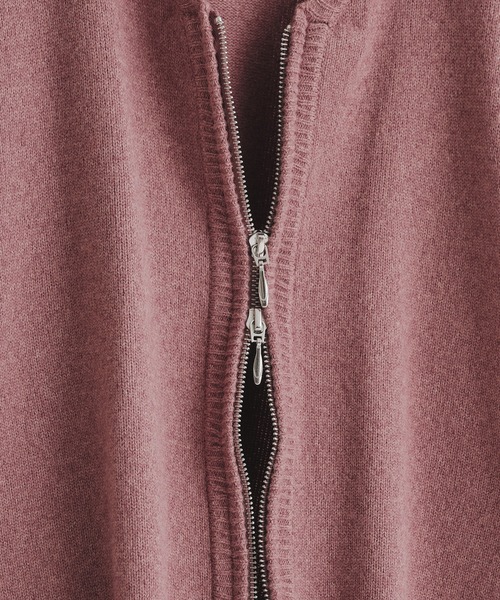 selle glant（セレグランテ）の「V NECK ZIP KNIT CARDIGAN/Vネックジップニットカーディガン（ニット/セーター・メンズ・チャコールグレー/スモークピンク・SMALL/MEDIUM/LARGE）」の6枚目の写真