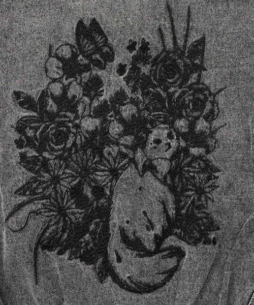 ScoLar（スカラー）の「161614：ヴィンテージ風ネコ刺繍デニムジャケット（デニムジャケット・レディース・ブルー/グレー・M）」の22枚目の写真