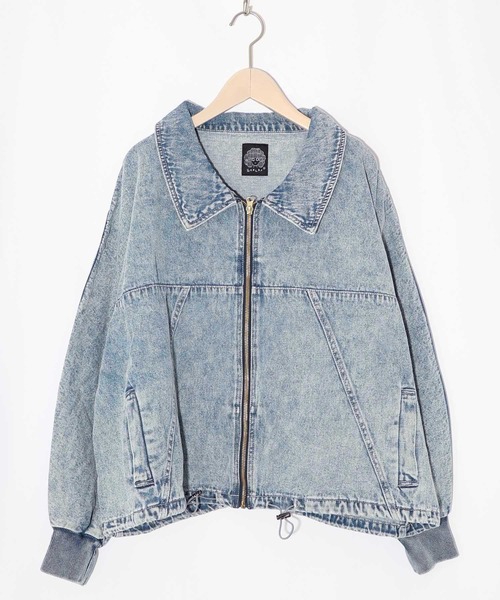 ScoLar（スカラー）の「161614：ヴィンテージ風ネコ刺繍デニムジャケット（デニムジャケット・レディース・ブルー/グレー・M）」の21枚目の写真