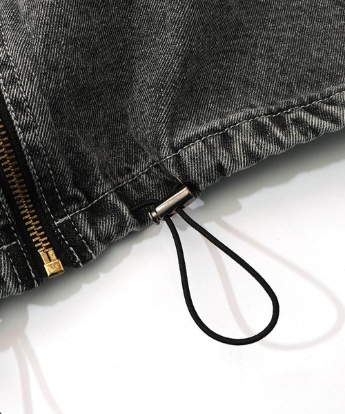 ScoLar（スカラー）の「161614：ヴィンテージ風ネコ刺繍デニムジャケット（デニムジャケット・レディース・ブルー/グレー・M）」の15枚目の写真