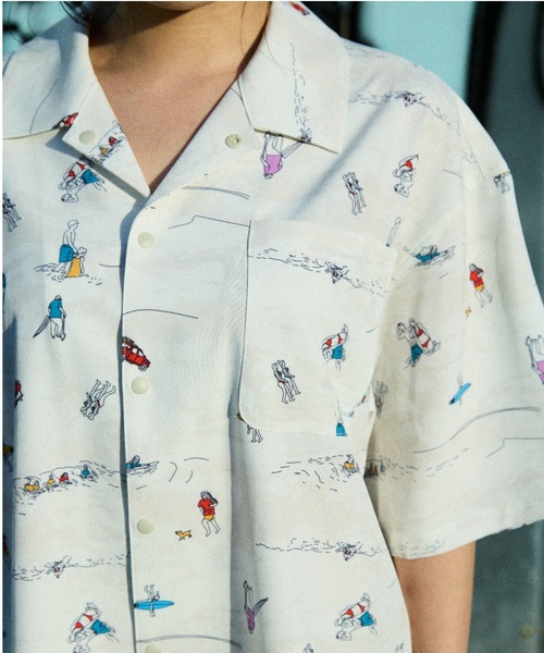 ムラサキスポーツ（ムラサキスポーツ）の「DEAR LAUREL/ディアローレル VACATION SHIRT 【水陸両用】半袖シャツ DL26S-2403（シャツ/ブラウス・メンズ・ネイビー/ホワイト/レッド/ブラック/グレー・M/L/XL）」の2枚目の写真