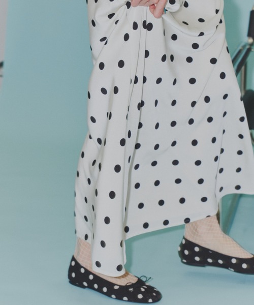 yae（ヤエ）の「Polka dot skirt / ポルカドットスカート（スカート・レディース・ホワイト/ブラック・36/38）」の19枚目の写真