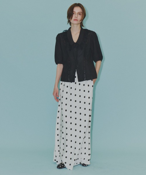 yae（ヤエ）の「Polka dot skirt / ポルカドットスカート（スカート・レディース・ホワイト/ブラック・36/38）」の20枚目の写真