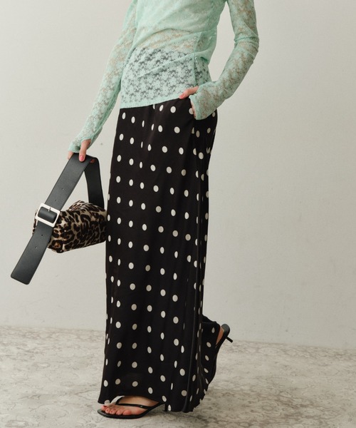 yae（ヤエ）の「Polka dot skirt / ポルカドットスカート（スカート・レディース・ホワイト/ブラック・36/38）」の10枚目の写真