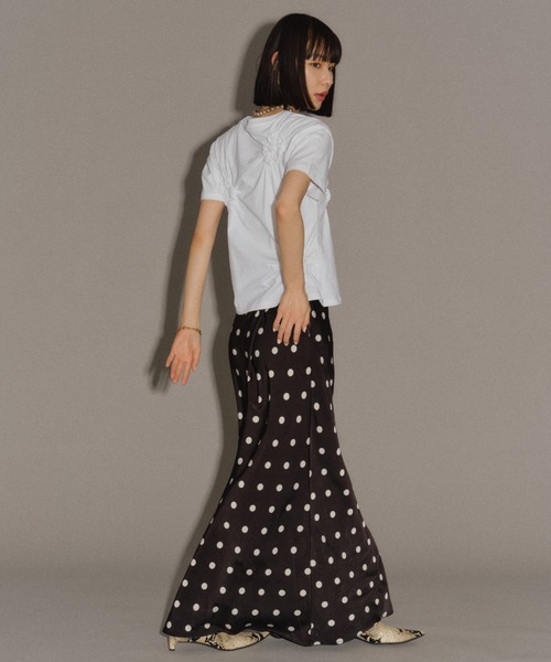 yae（ヤエ）の「Polka dot skirt / ポルカドットスカート（スカート・レディース・ホワイト/ブラック・36/38）」の13枚目の写真