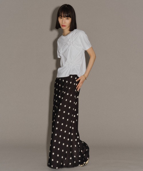 yae（ヤエ）の「Polka dot skirt / ポルカドットスカート（スカート・レディース・ホワイト/ブラック・36/38）」の14枚目の写真