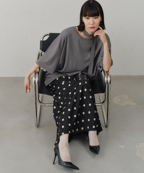 yae（ヤエ）の「Polka dot skirt / ポルカドットスカート（スカート・レディース・ホワイト/ブラック・36/38）」の15枚目の写真