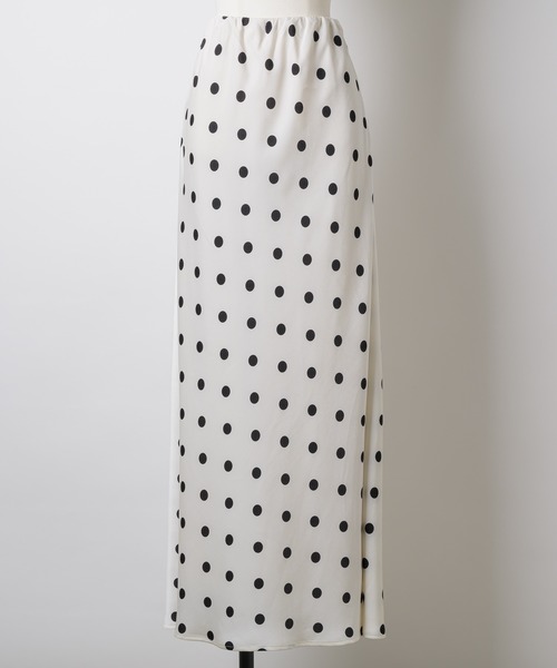yae（ヤエ）の「Polka dot skirt / ポルカドットスカート（スカート・レディース・ホワイト/ブラック・36/38）」の4枚目の写真
