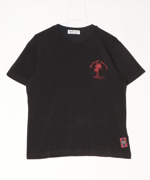 REPLAY(リプレイ)の「ヘビーコットンジャージーパームツリーTシャツ(Tシャツ/カットソー・メンズ・ダークブラック・X-LARGE/LARGE/MEDIUM/SMALL)」の1枚目の写真