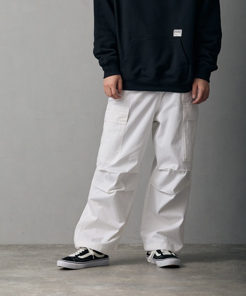 improves（インプローブス）の「ワイド カーゴ ミリタリーパンツ（チノパンツ・メンズ・ベージュ/ホワイト/カーキ/ブラック・LARGE/MEDIUM/SMALL）」の5枚目の写真