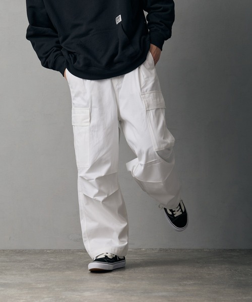 improves（インプローブス）の「ワイド カーゴ ミリタリーパンツ（チノパンツ・メンズ・ベージュ/ホワイト/カーキ/ブラック・LARGE/MEDIUM/SMALL）」の6枚目の写真