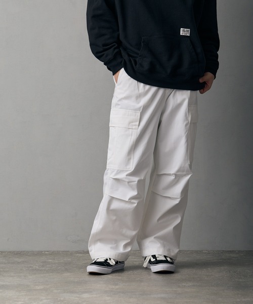 improves（インプローブス）の「ワイド カーゴ ミリタリーパンツ（チノパンツ・メンズ・ベージュ/ホワイト/カーキ/ブラック・LARGE/MEDIUM/SMALL）」の7枚目の写真
