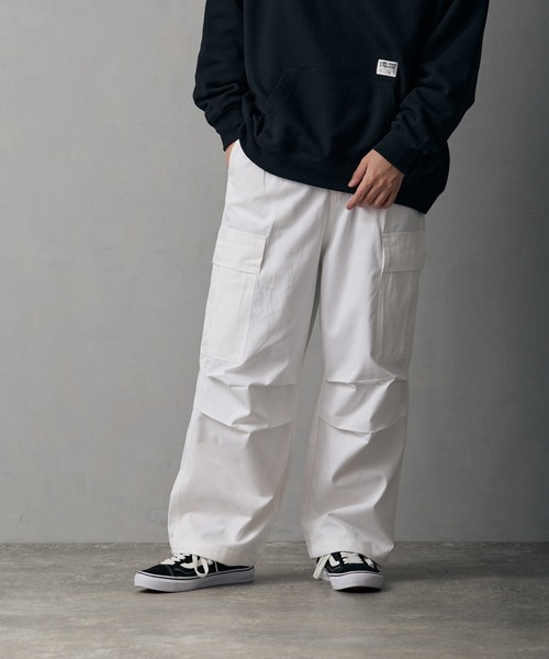improves（インプローブス）の「ワイド カーゴ ミリタリーパンツ（チノパンツ・メンズ・ベージュ/ホワイト/カーキ/ブラック・LARGE/MEDIUM/SMALL）」の8枚目の写真