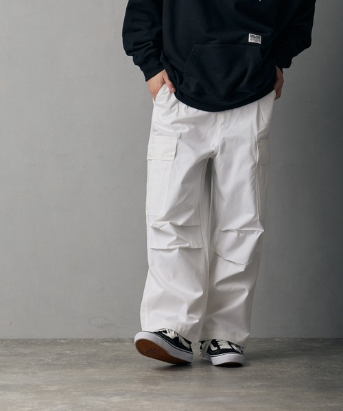 improves（インプローブス）の「ワイド カーゴ ミリタリーパンツ（チノパンツ・メンズ・ベージュ/ホワイト/カーキ/ブラック・LARGE/MEDIUM/SMALL）」の10枚目の写真
