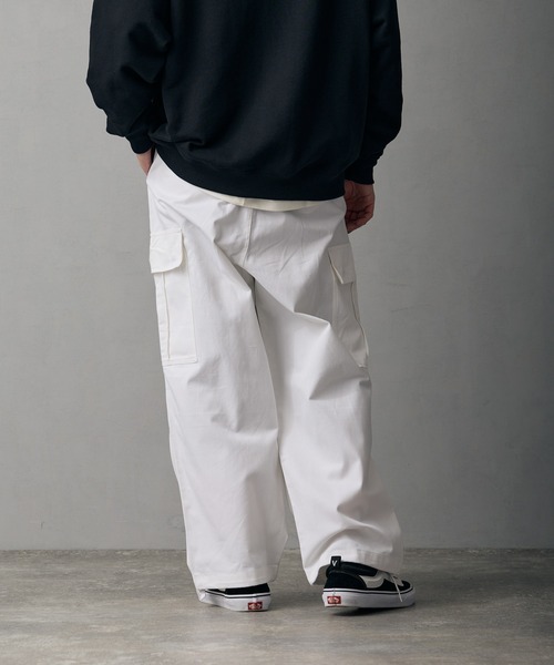 improves（インプローブス）の「ワイド カーゴ ミリタリーパンツ（チノパンツ・メンズ・ベージュ/ホワイト/カーキ/ブラック・LARGE/MEDIUM/SMALL）」の11枚目の写真