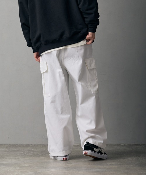 improves（インプローブス）の「ワイド カーゴ ミリタリーパンツ（チノパンツ・メンズ・ベージュ/ホワイト/カーキ/ブラック・LARGE/MEDIUM/SMALL）」の12枚目の写真