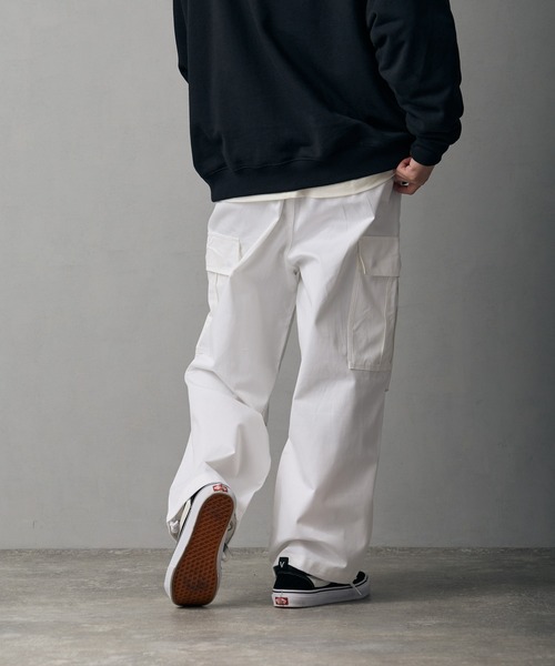 improves（インプローブス）の「ワイド カーゴ ミリタリーパンツ（チノパンツ・メンズ・ベージュ/ホワイト/カーキ/ブラック・LARGE/MEDIUM/SMALL）」の13枚目の写真