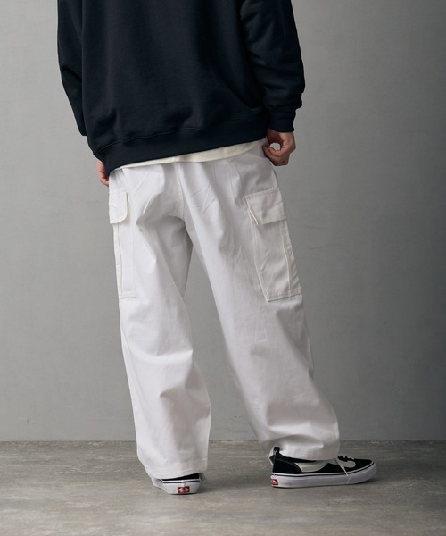 improves（インプローブス）の「ワイド カーゴ ミリタリーパンツ（チノパンツ・メンズ・ベージュ/ホワイト/カーキ/ブラック・LARGE/MEDIUM/SMALL）」の14枚目の写真