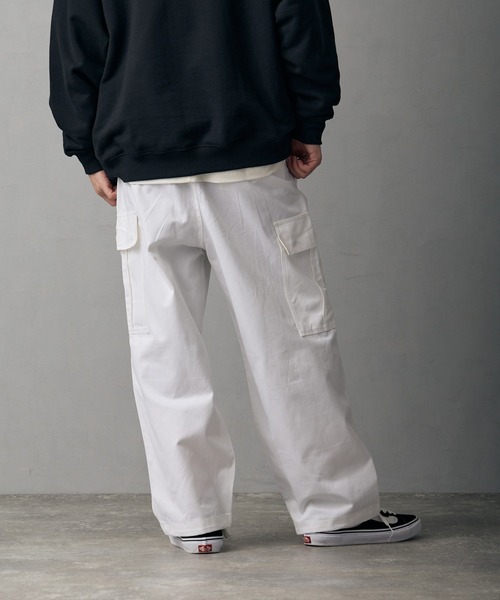 improves（インプローブス）の「ワイド カーゴ ミリタリーパンツ（チノパンツ・メンズ・ベージュ/ホワイト/カーキ/ブラック・LARGE/MEDIUM/SMALL）」の15枚目の写真