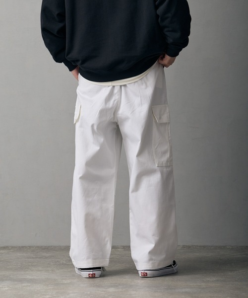 improves（インプローブス）の「ワイド カーゴ ミリタリーパンツ（チノパンツ・メンズ・ベージュ/ホワイト/カーキ/ブラック・LARGE/MEDIUM/SMALL）」の20枚目の写真