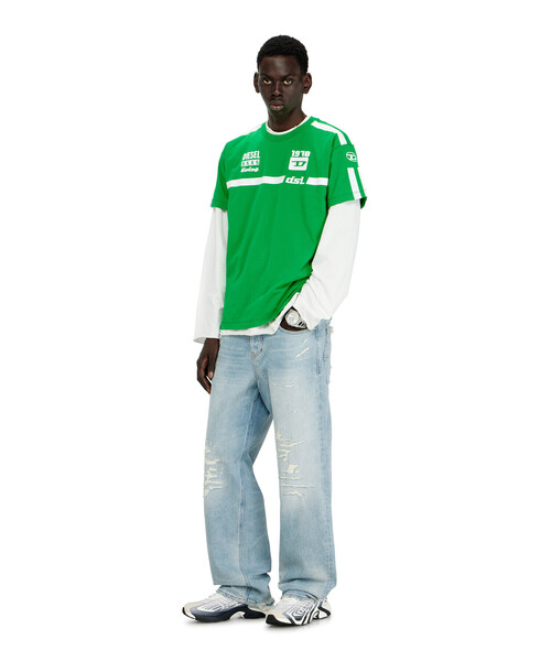 DIESEL(ディーゼル)の「メンズ Tシャツ T-NORM-V12(Tシャツ/カットソー・メンズ・ホワイト/グリーン系その他・X-SMALL/XX-LARGE/SMALL/X-LARGE/LARGE/MEDIUM/XXX-LARGE)」の6枚目の写真