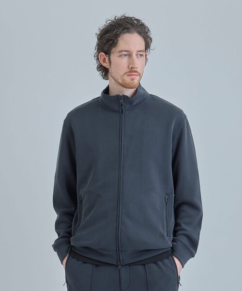 MEN'S BIGI(メンズビギ)の「スエードタッチ ダンボールスタンドジップアウター(スウェット・メンズ・ブラック・02/03)」の14枚目の写真