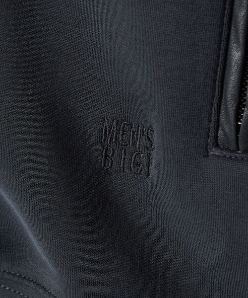 MEN'S BIGI(メンズビギ)の「スエードタッチ ダンボールスタンドジップアウター(スウェット・メンズ・ブラック・02/03)」の22枚目の写真