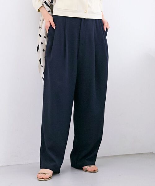 le.coeur blanc（ルクールブラン）の「カルゼタックカーブパンツ（その他パンツ・レディース・ミント/ネイビー/ベージュ・38/36）」の3枚目の写真