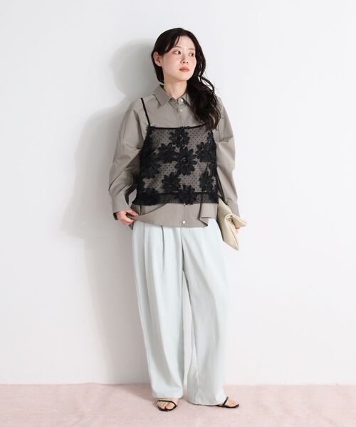 le.coeur blanc(ルクールブラン)の「カルゼタックカーブパンツ(その他パンツ・レディース・ミント/ネイビー/ベージュ・38/36)」の11枚目の写真