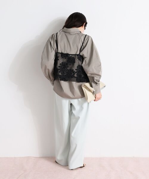 le.coeur blanc（ルクールブラン）の「カルゼタックカーブパンツ（その他パンツ・レディース・ミント/ネイビー/ベージュ・38/36）」の5枚目の写真