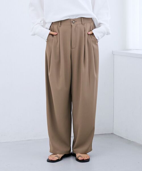 le.coeur blanc（ルクールブラン）の「カルゼタックカーブパンツ（その他パンツ・レディース・ミント/ネイビー/ベージュ・38/36）」の10枚目の写真