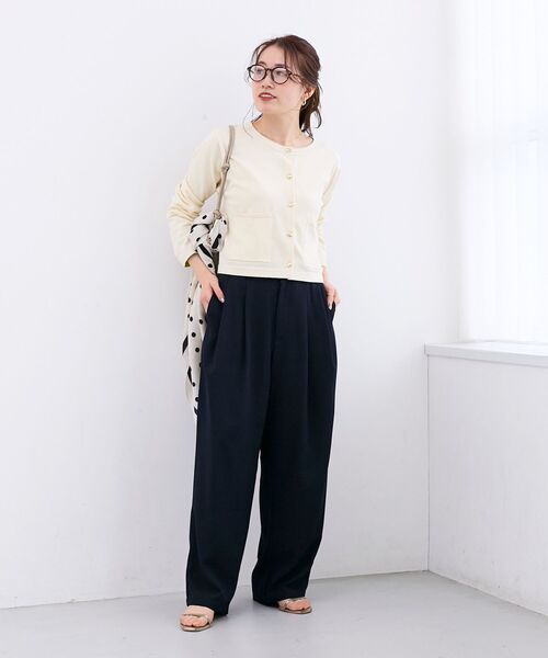 le.coeur blanc（ルクールブラン）の「カルゼタックカーブパンツ（その他パンツ・レディース・ミント/ネイビー/ベージュ・38/36）」の18枚目の写真