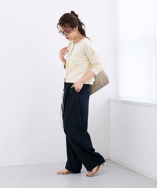 le.coeur blanc（ルクールブラン）の「カルゼタックカーブパンツ（その他パンツ・レディース・ミント/ネイビー/ベージュ・38/36）」の19枚目の写真