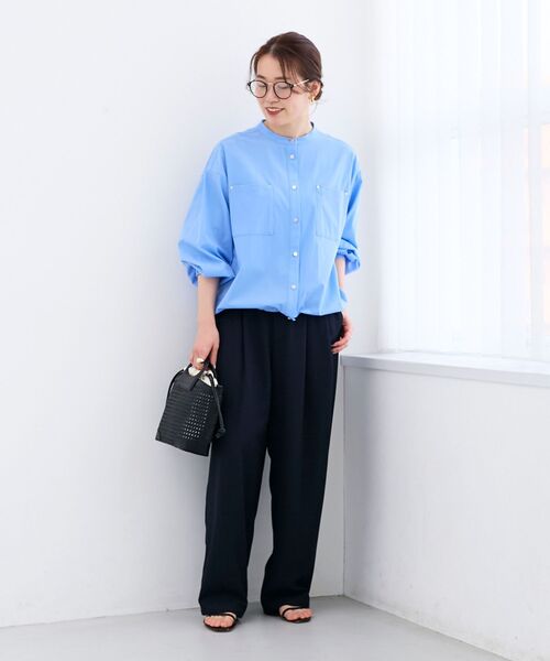 le.coeur blanc（ルクールブラン）の「カルゼタックカーブパンツ（その他パンツ・レディース・ミント/ネイビー/ベージュ・38/36）」の20枚目の写真