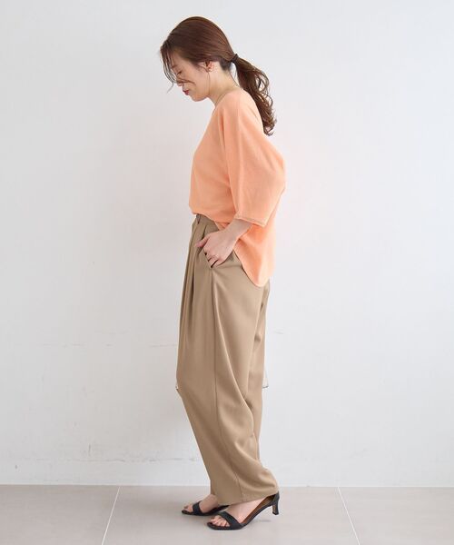 le.coeur blanc(ルクールブラン)の「カルゼタックカーブパンツ(その他パンツ・レディース・ミント/ネイビー/ベージュ・38/36)」の9枚目の写真