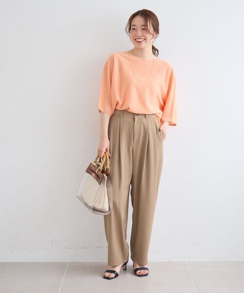 le.coeur blanc(ルクールブラン)の「カルゼタックカーブパンツ(その他パンツ・レディース・ミント/ネイビー/ベージュ・38/36)」の12枚目の写真
