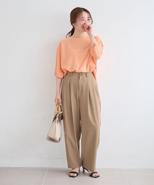 le.coeur blanc(ルクールブラン)の「カルゼタックカーブパンツ(その他パンツ・レディース・ミント/ネイビー/ベージュ・38/36)」の13枚目の写真