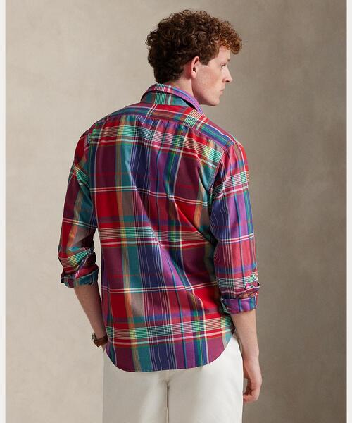 POLO RALPH LAUREN(ポロ ラルフ ローレン)の「クラシック フィット チェック オックスフォード ワークシャツ(シャツ/ブラウス・メンズ・レッド・L/M/S/XL/XS/XXL)」の4枚目の写真