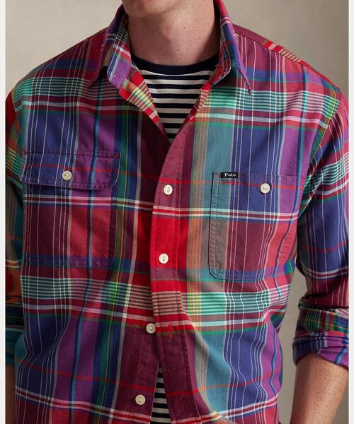 POLO RALPH LAUREN(ポロ ラルフ ローレン)の「クラシック フィット チェック オックスフォード ワークシャツ(シャツ/ブラウス・メンズ・レッド・L/M/S/XL/XS/XXL)」の5枚目の写真