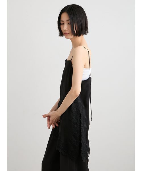 MIESROHE（ミースロエ）の「【洗える】ワッシャーサテンレースキャミ