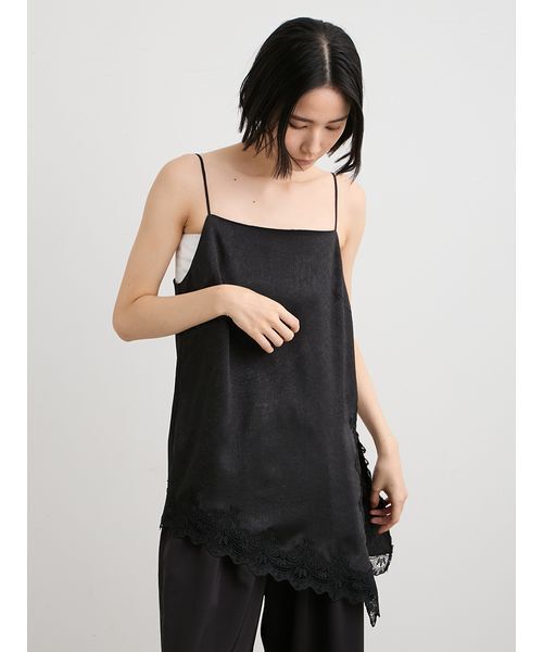 MIESROHE(ミースロエ)の「【洗える】ワッシャーサテンレースキャミ(キャミソール・レディース・アイボリー/ブラック/ライトブルー・F)」の18枚目の写真