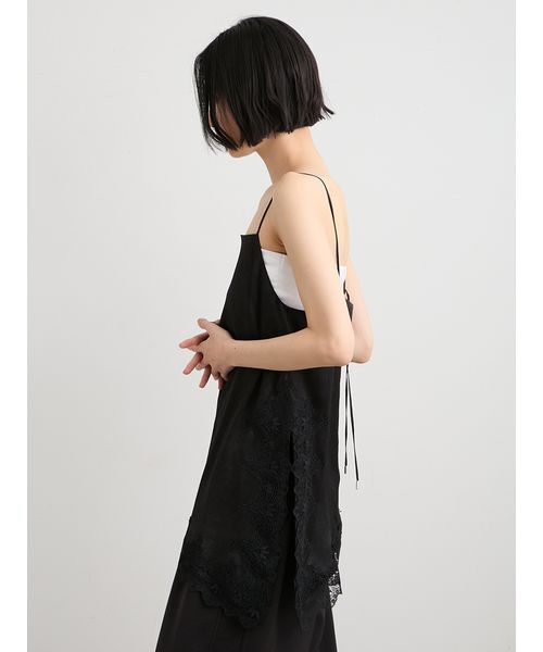 MIESROHE（ミースロエ）の「【洗える】ワッシャーサテンレースキャミ