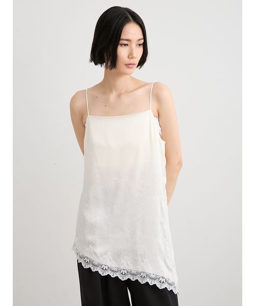 MIESROHE(ミースロエ)の「【洗える】ワッシャーサテンレースキャミ(キャミソール・レディース・アイボリー/ブラック/ライトブルー・F)」の22枚目の写真