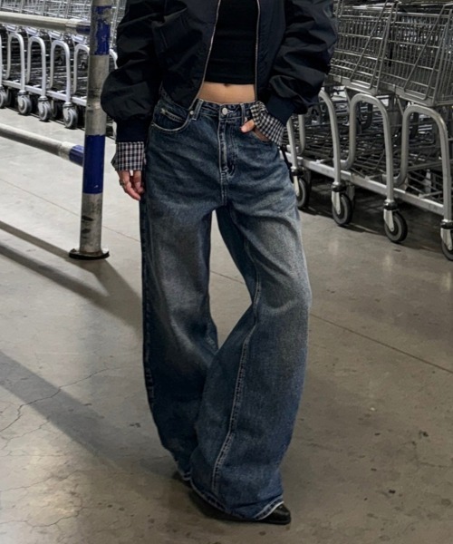 center i(センターアイ)の「スター&ナンバーモチーフデニムパンツ(デニムパンツ・レディース・ブルー・S/M/XS)」の9枚目の写真