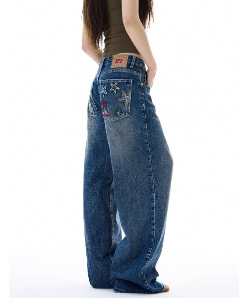 center i(センターアイ)の「スター&ナンバーモチーフデニムパンツ(デニムパンツ・レディース・ブルー・S/M/XS)」の15枚目の写真