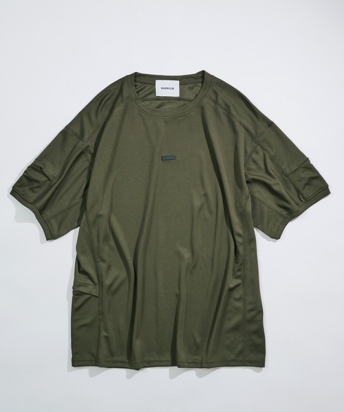 MAISON CLUB（メゾンクラブ）の「【MAISON CLUB】Military HOOK Tee　/　ミリタリーフックTシャツ　ドライ/速乾 KNF-YI（Tシャツ/カットソー・メンズ・グレー/ブラック/カーキ・XL/2XL）」の3枚目の写真