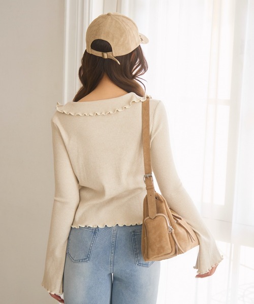 TITTY&CO.(ティティーアンドコー)の「スウェード調フリルキャップ(キャップ・レディース・ベージュ/ブラウン/ブラック/クリーム・FREE)」の21枚目の写真