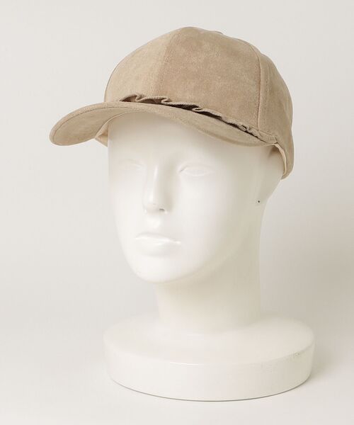 TITTY&CO.(ティティーアンドコー)の「スウェード調フリルキャップ(キャップ・レディース・ベージュ/ブラウン/ブラック/クリーム・FREE)」の5枚目の写真