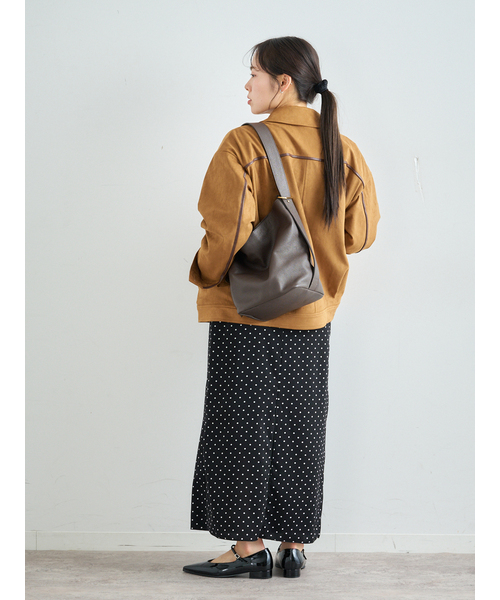 U by SPICK&SPAN(ユーバイスピックアンドスパン)の「ドットプリントキャミワンピ(ワンピース・レディース・ブラック・FREE)」の9枚目の写真